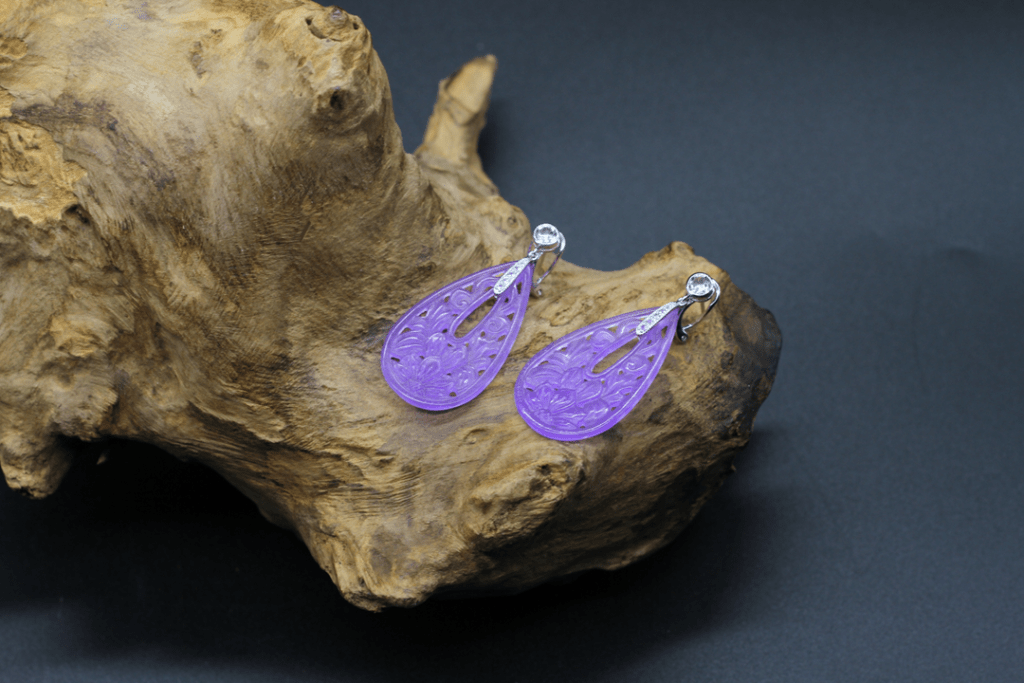 Earrings Jade Purple