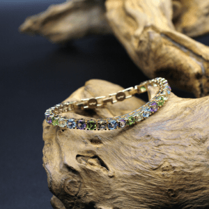 Bracelet Green Purple Gold