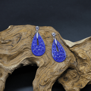 Earrings Quartz Navy Blue