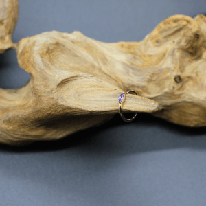 Tanzanite Oval Stone Ring Rosé, Size 54