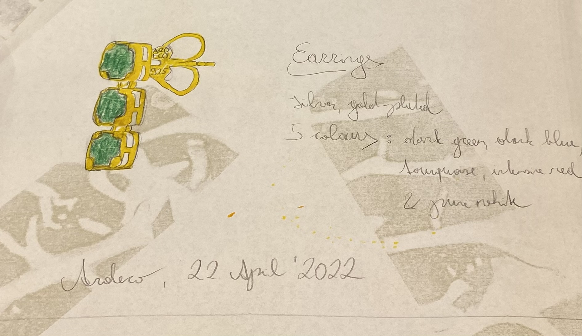 HAND DRAWING by Peter Rathgeb in CASA ARDECO for new JEWELRY LINE ARDECO HOME