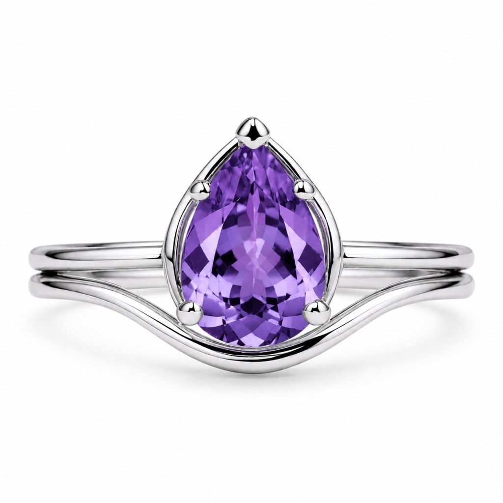 ARDECO Teardrop Amethyst Silver, wonderful